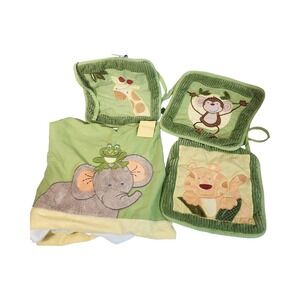 NoJo Crown Crafts Jungle‎ Safari Nursery Bedding Wall Decor Valance 4pc